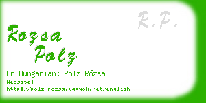rozsa polz business card